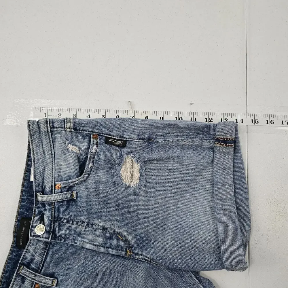 Silver Jeans boyfriend shorts womens denim 24 blue L4.5‎ 5217